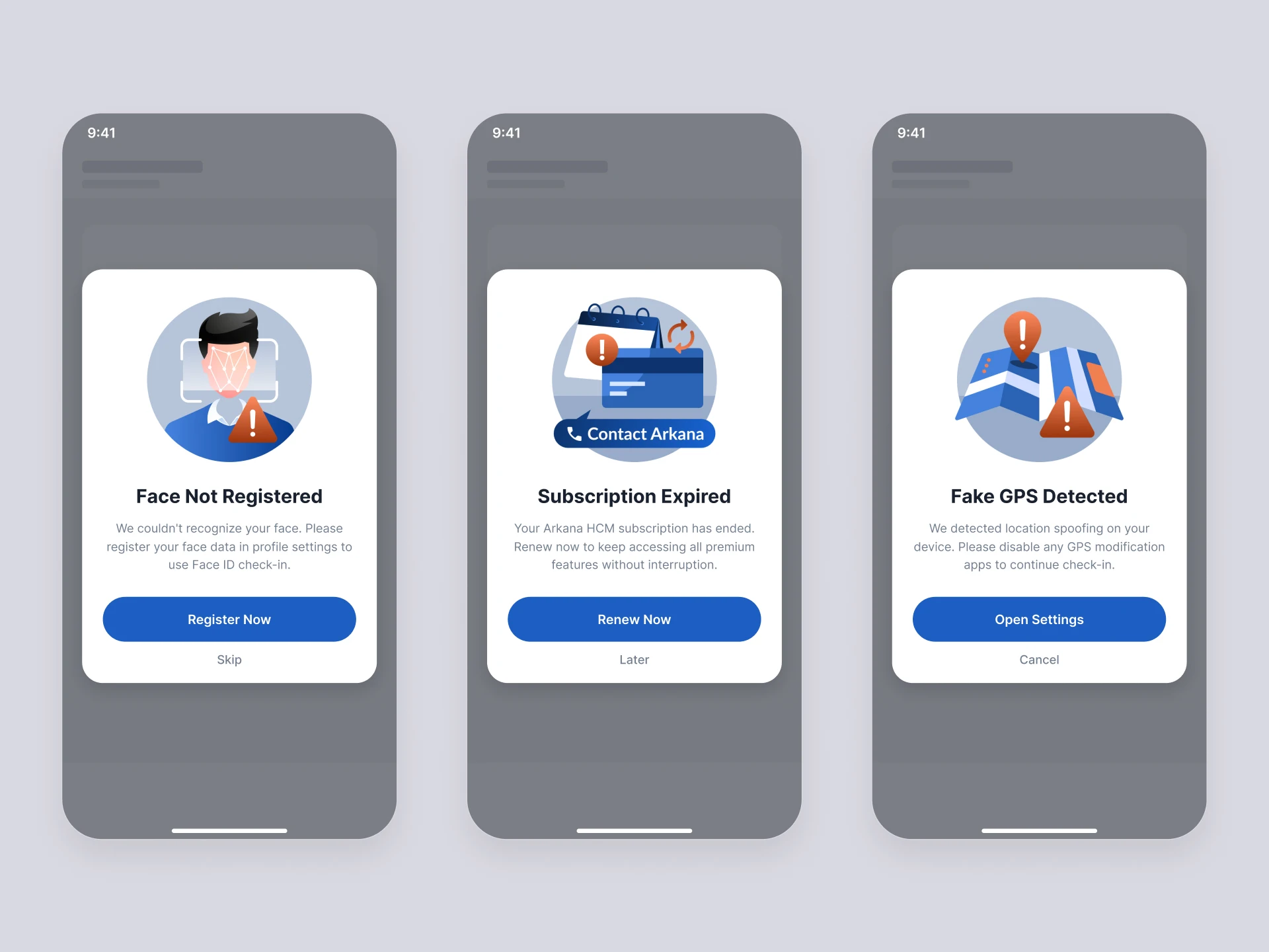 Arkana HCM On Boarding and Modal Illustration
