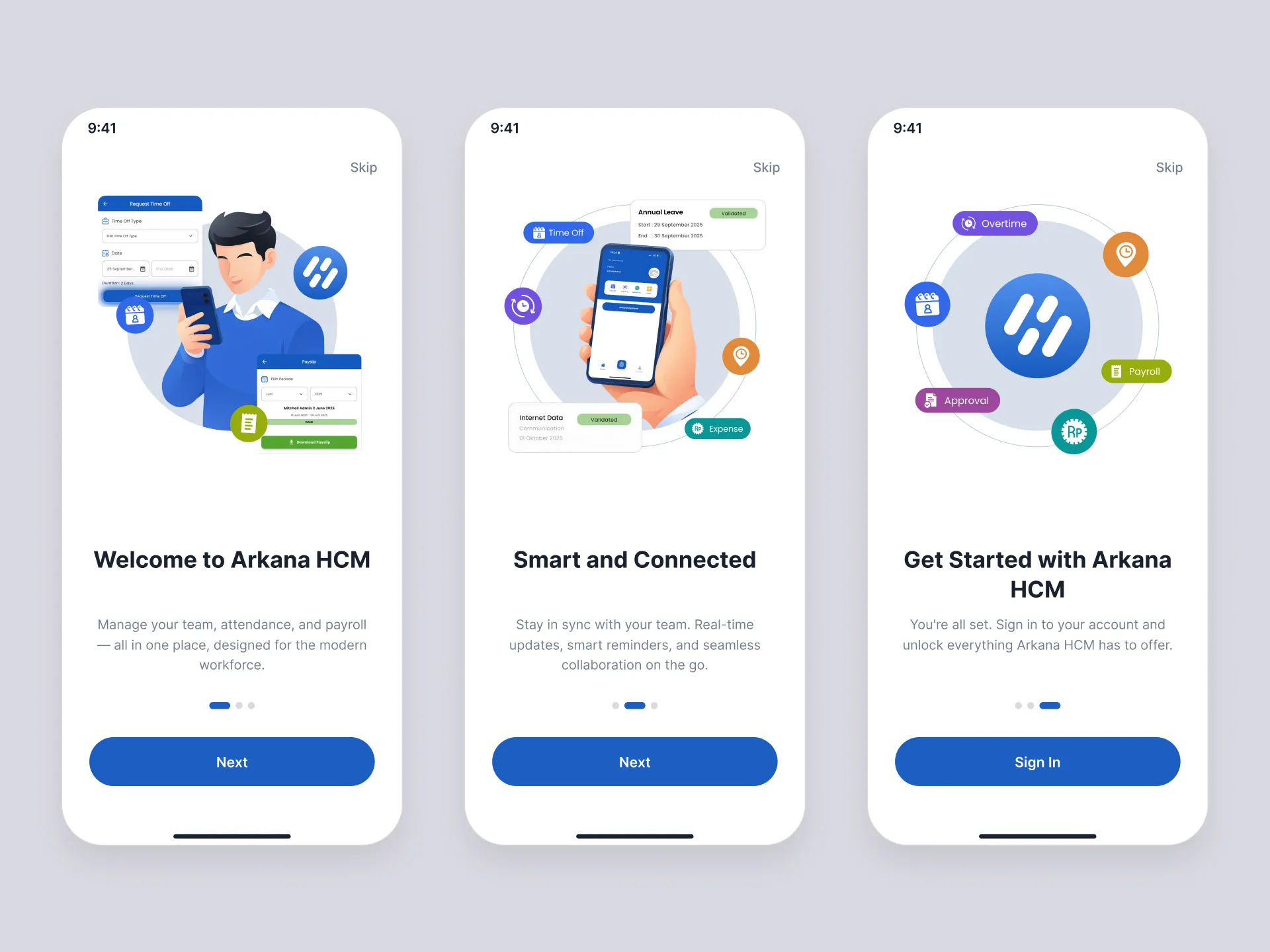 Arkana HCM On Boarding and Modal Illustration