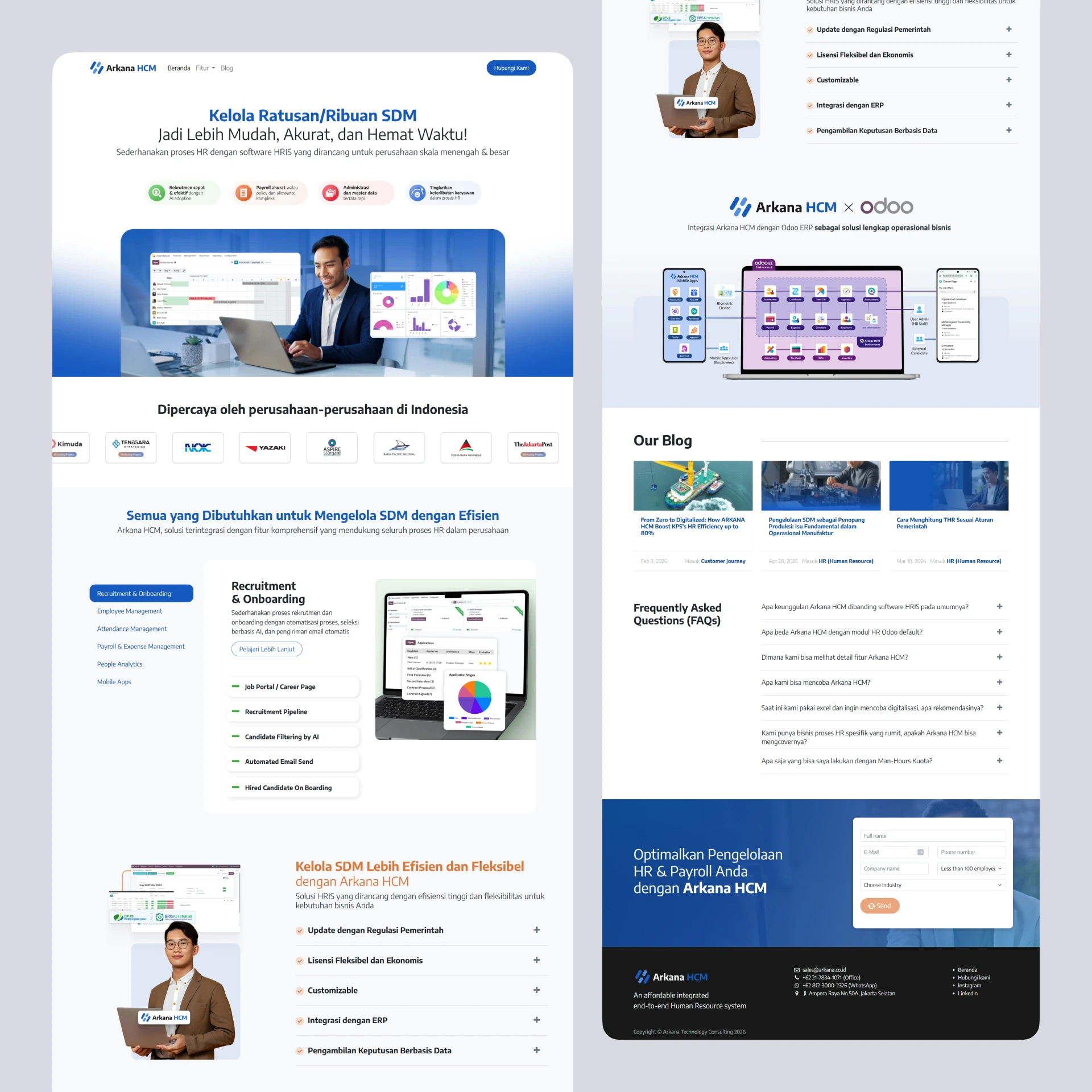Arkana HCM Mockup Website